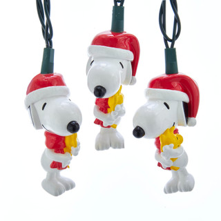 Thumbnail 1: Peanuts Peanuts 10-Light LED Snoopy and Woodstock Light Set 