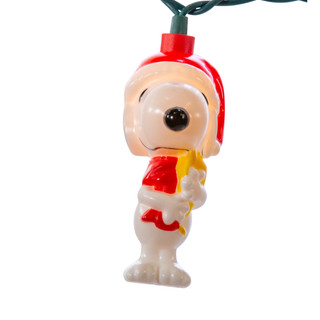 Thumbnail 2: Peanuts Peanuts 10-Light LED Snoopy and Woodstock Light Set 