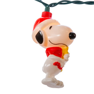 Thumbnail 3: Peanuts Peanuts 10-Light LED Snoopy and Woodstock Light Set 