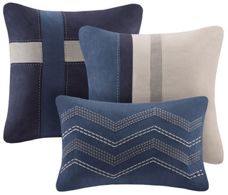 Thumbnail 4: Madison Park Madison Park Palisades Blue 7-pc. Comforter Set 
