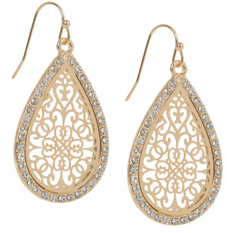 Thumbnail 1: ANNE KLEIN Anne Klein Teardrop Filgree Earrings 