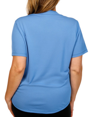 Thumbnail 3: REEL LEGENDS Reel Legends Plus Solid Freeline Mandarin Short Sleeve Top 