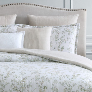 Thumbnail 2: Laura Ashley Laura Ashley Lindy 100% Cotton Comforter Bedding Set-Green 
