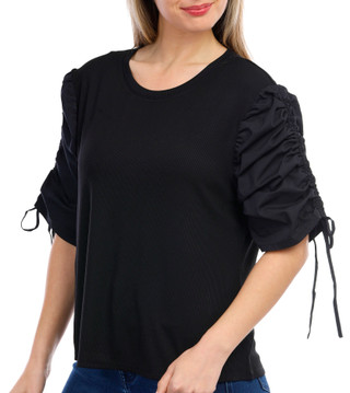 Thumbnail 3: Nicole Miller Nicole Miller Womens 3/4 Sleeve Solid Knit Top 