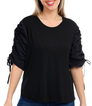 Thumbnail 1: Nicole Miller Nicole Miller Womens 3/4 Sleeve Solid Knit Top 