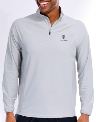 Thumbnail 1: Ben Sherman Ben Sherman Men's Solid Pique Long Sleeve Quarter Zip Top 