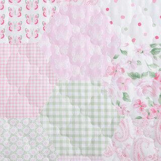 Thumbnail 12: Laura Ashley Laura Ashley Kids Ellyn Microfiber Reversible Quilt Set 