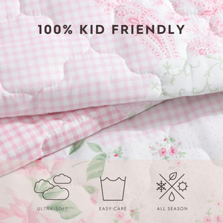 Thumbnail 22: Laura Ashley Laura Ashley Kids Ellyn Microfiber Reversible Quilt Set 