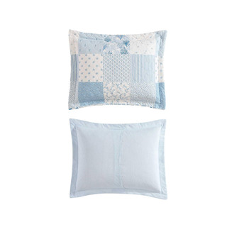 Thumbnail 8: Laura Ashley Laura Ashley Collens Coastal Patchwork Reversible Quilt Set 
