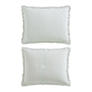 Thumbnail 3: Laura Ashley Laura Ashley Oxford Stripe Reversible Quilt Set 