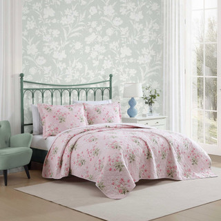 Thumbnail 4: Laura Ashley Laura Ashley Veronicas Bouquet Reversible Quilt Set 