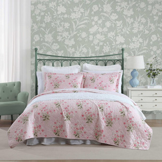 Thumbnail 2: Laura Ashley Laura Ashley Veronicas Bouquet Reversible Quilt Set 