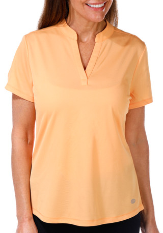 Thumbnail 1: REEL LEGENDS Reel Legends Womens Freeline Mandarin Short Sleeve Top 