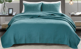 Thumbnail 4: Madison Park Madison Park Keaton Coverlet Set 