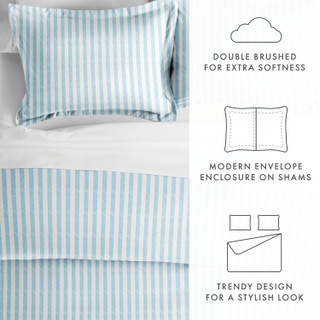 Thumbnail 18: Home Collections Home Collections Premium Soft Rugged Stripes Duvet Cover Set 