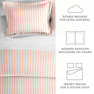 Thumbnail 18: Home Collections Home Collections Premium Soft Rugged Stripes Duvet Cover Set 