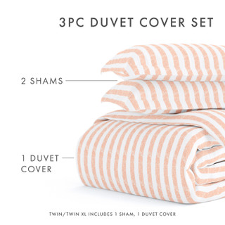 Thumbnail 24: Home Collections Home Collections Premium Soft Rugged Stripes Duvet Cover Set 