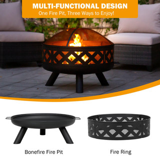 Thumbnail 18: HEAT MAXX Heat Maxx 31.5 in. Multi Function Fire Pit 