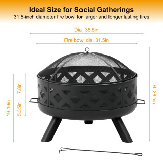 Thumbnail 17: HEAT MAXX Heat Maxx 31.5 in. Multi Function Fire Pit 