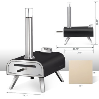 Thumbnail 18: MASTER COOK Master Cook 16 in. Portable Pellet Pizza Oven 