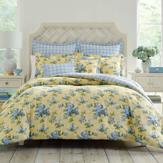Thumbnail 3: Laura Ashley Laura Ashley Cassidy Floral Duvet Cover Set 
