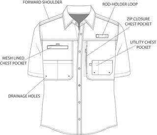 Thumbnail 10: REEL LEGENDS Reel Legends Mens Saltwater II Short Sleeve Shirt 