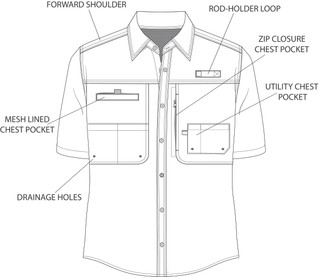 Thumbnail 10: REEL LEGENDS Reel Legends Mens Saltwater II Short Sleeve Shirt 