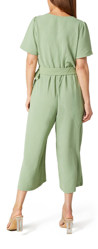 Thumbnail 2: Luxology Luxology Womens Solid Short Sleeve Jumpsuit 