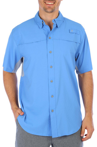 Thumbnail 1: REEL LEGENDS Reel Legends Mens Solid Mariner Short Sleeve Shirt 