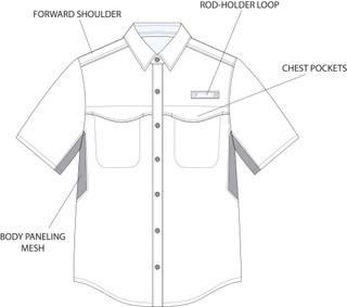 Thumbnail 10: REEL LEGENDS Reel Legends Mens Solid Mariner Short Sleeve Shirt 