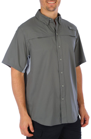 Thumbnail 4: REEL LEGENDS Reel Legends Mens Solid Mariner Short Sleeve Shirt 