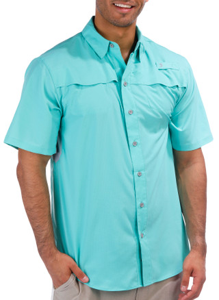 Thumbnail 1: REEL LEGENDS Reel Legends Mens Solid Mariner Short Sleeve Shirt 