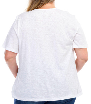 Thumbnail 3: Coral Bay Coral Bay Plus Short Sleeve Cross Stitch Top 