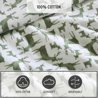 Thumbnail 20: Eddie Bauer Deer Camp Flannel Sheet Set 