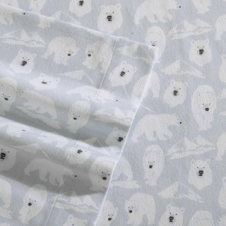 Thumbnail 7: Eddie Bauer Explorer Bears Flannel Sheet Set 