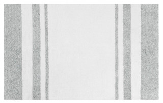 Thumbnail 1: Madison Park Madison Park Spa Cotton Striped Reversible Bath Rug 