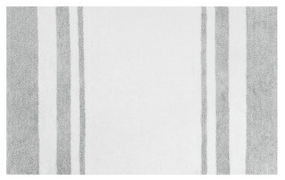 Thumbnail 1: Madison Park Madison Park Spa Cotton Striped Reversible Bath Rug 