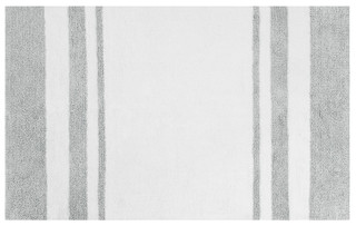 Thumbnail 2: Madison Park Madison Park Spa Cotton Striped Reversible Bath Rug 