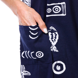 Thumbnail 2: In Gear In Gear Womens Short Sleeve Fish Print Swim Coverup 