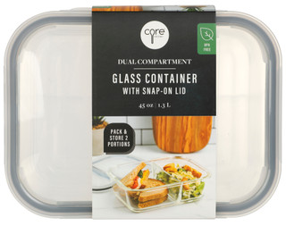 Thumbnail 3: Core Home Core Home 45 oz Glass Food Storage Container 