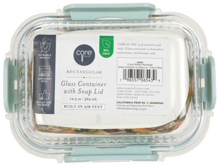 Thumbnail 3: Core Home Core Home 12.5 oz Glass Food Storage Container 