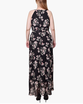 Thumbnail 2: NY COLLECTION NY Collection Petite Floral Chiffon Halter Maxi Dress 