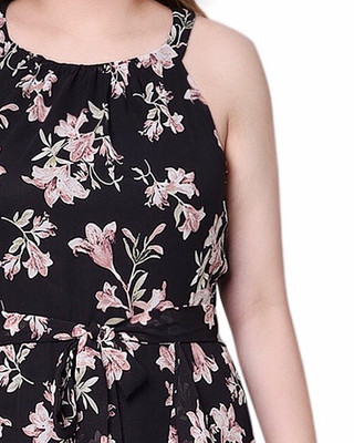 Thumbnail 4: NY COLLECTION NY Collection Petite Floral Chiffon Halter Maxi Dress 