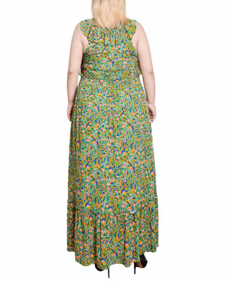 Thumbnail 2: NY COLLECTION NY Collection Plus Ruffled Sleeveless Maxi Dress 