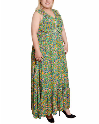 Thumbnail 3: NY COLLECTION NY Collection Plus Ruffled Sleeveless Maxi Dress 