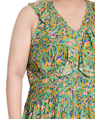 Thumbnail 4: NY COLLECTION NY Collection Plus Ruffled Sleeveless Maxi Dress 
