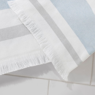 Thumbnail 2: IZOD Izod Clubhouse Blue Stripe Hammam 2 Pc. Fingertip Towel Set 