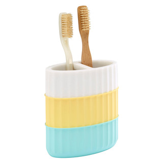 Thumbnail 2: IZOD Izod Clubhouse Aqua Stripe Toothbrush Holder 
