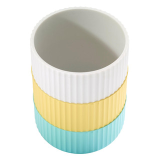 Thumbnail 2: IZOD Izod Clubhouse Aqua Stripe Wastebasket/Trash Can 