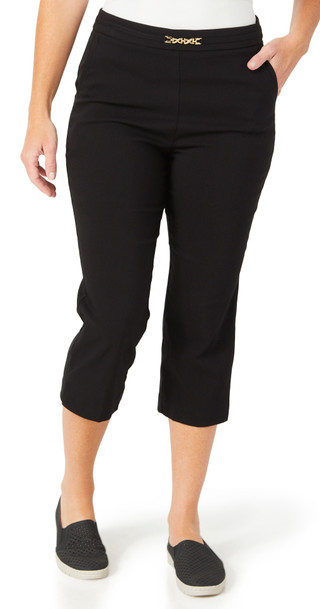 Thumbnail 1: Counterparts Counterparts Womens Solid Chain Waist Capris 